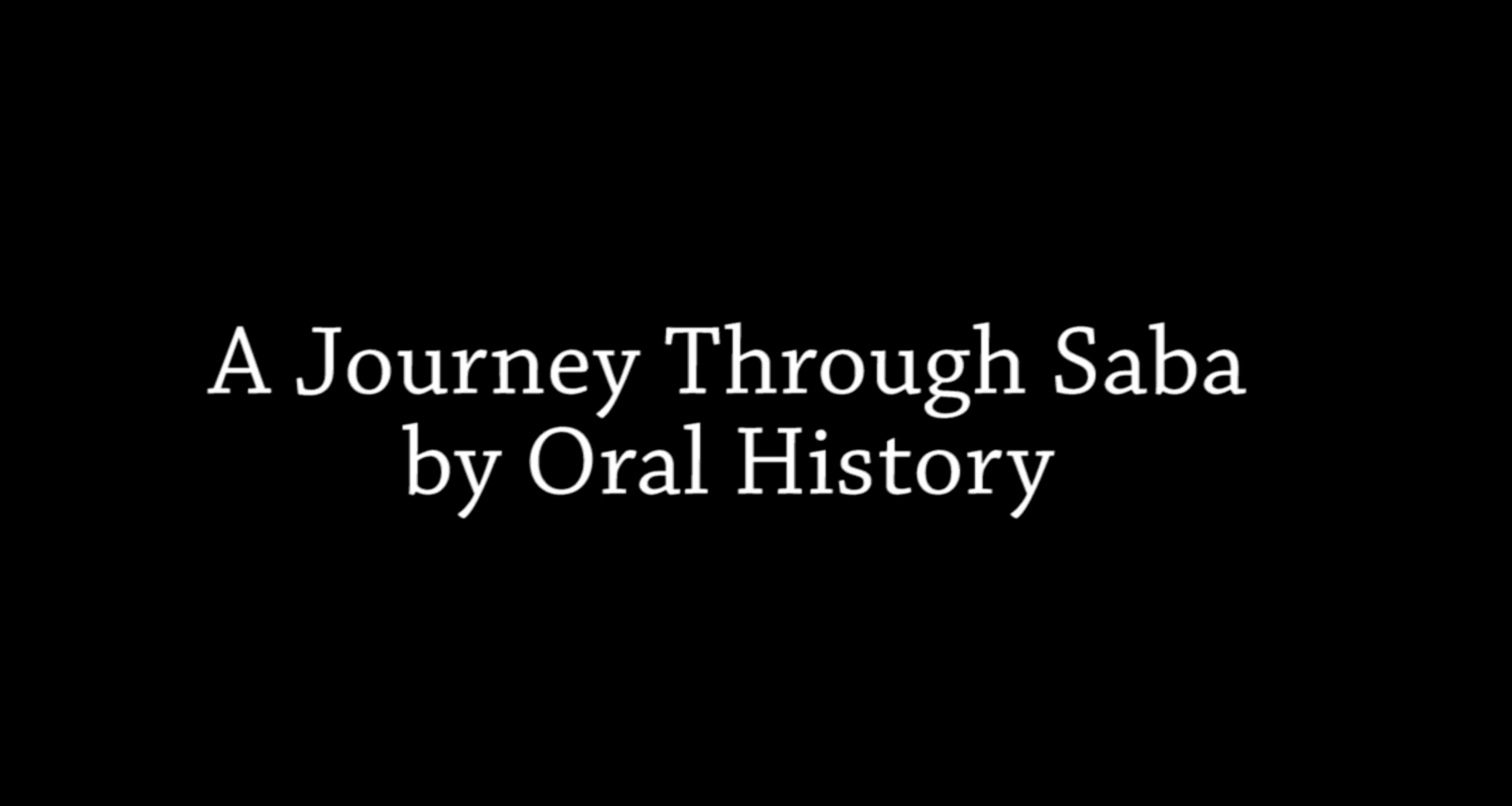 Oral History Project Saba – Still