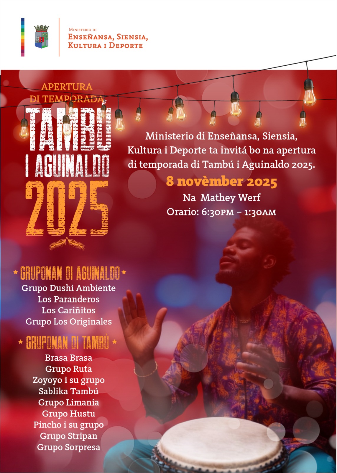 Flyer Apertura tambu i aguinaldo 2025